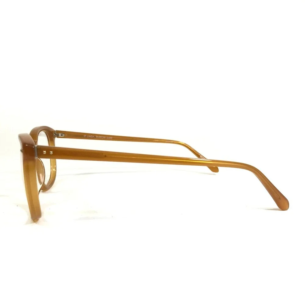 Linda Farrow Luxe Eyeglasses Frames LFL/178/4 Clear Brown Square 47-20-148